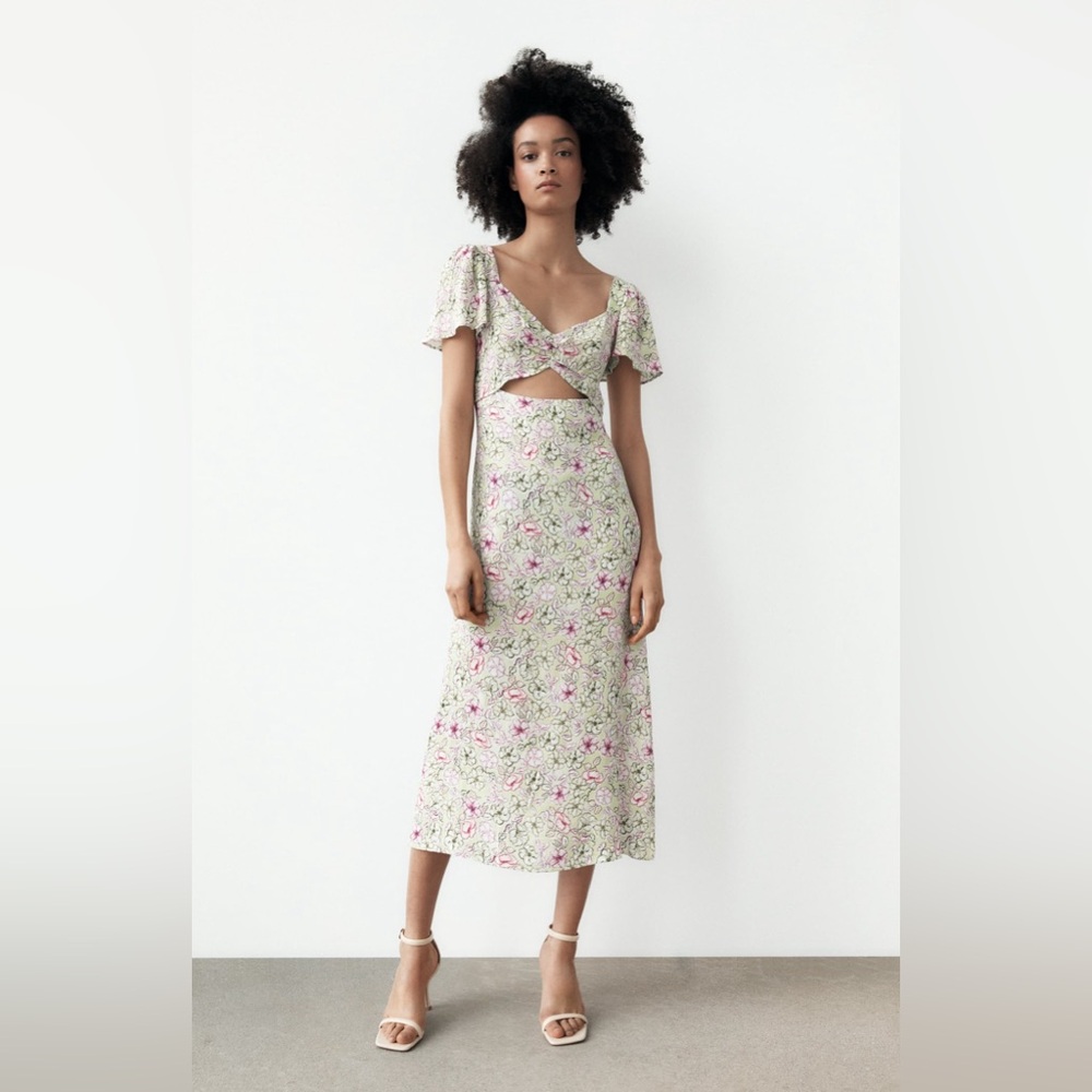 Zara midi cutout dress. Size Small